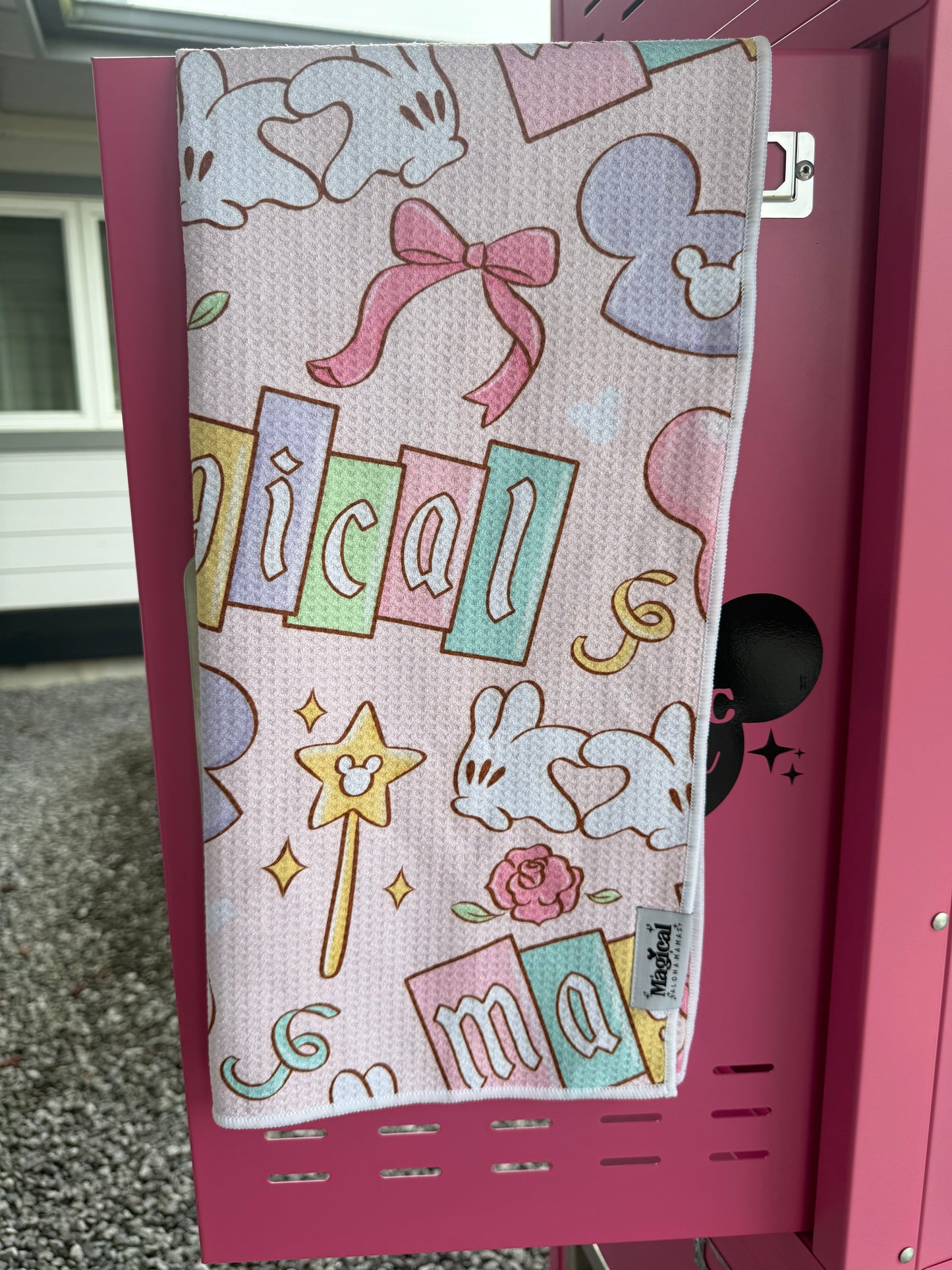 Microfiber Waffle Tea Towel - Magical PINK