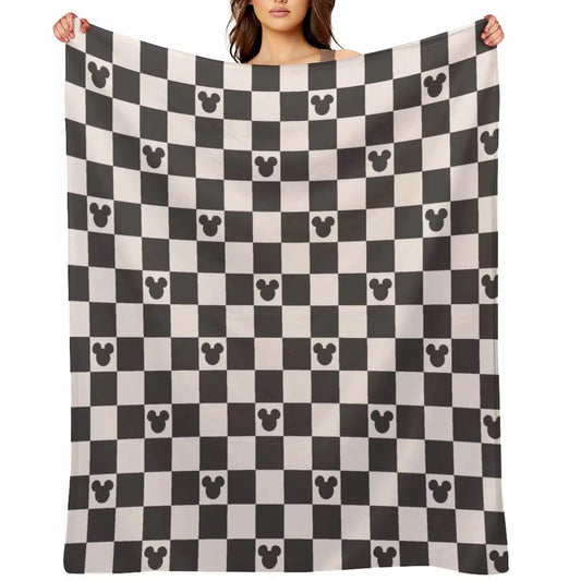 Fleece Blanket - Black/White Mickey