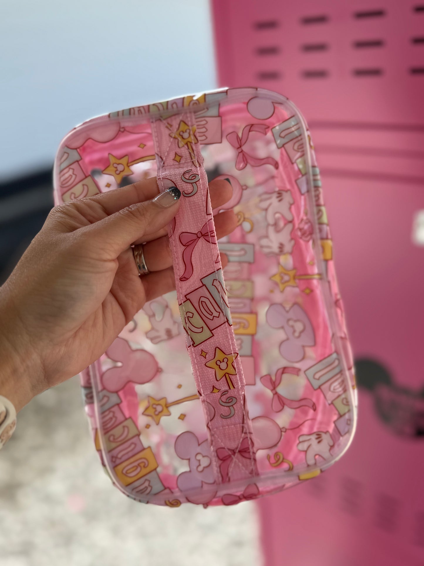 Transparent Accessories Bag - Magical Pink