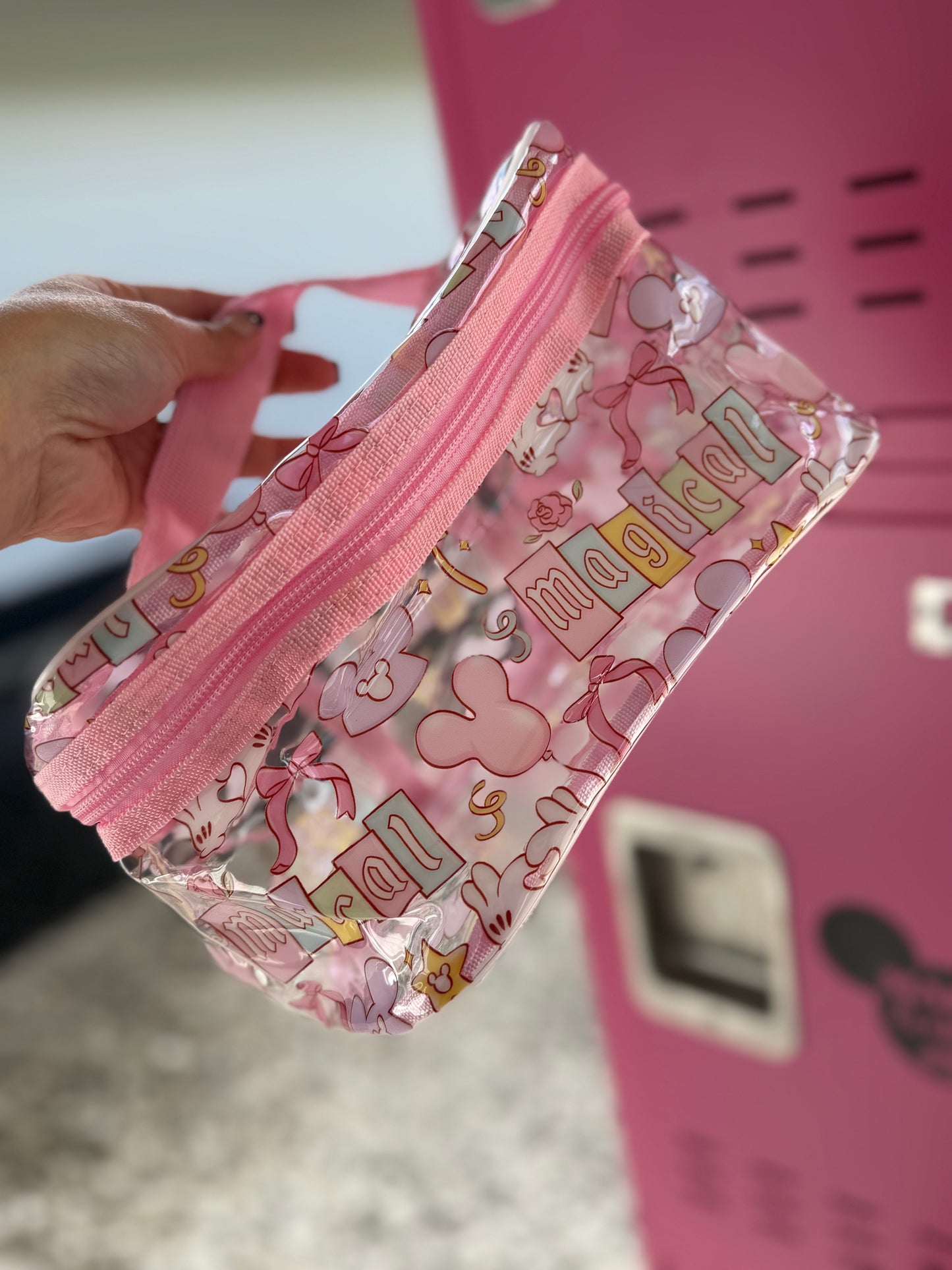 Transparent Accessories Bag - Magical Pink