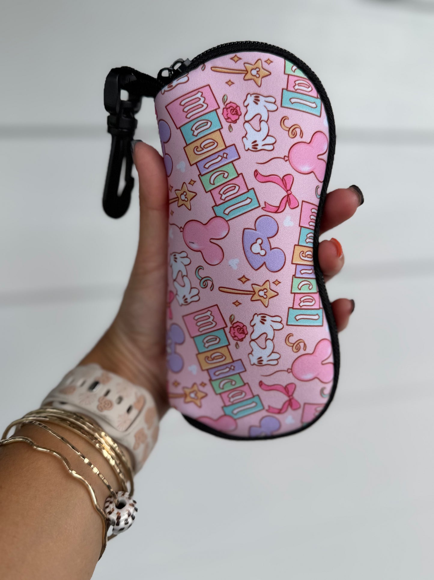 Neoprene Eyeglass Case w/Clip - Magical Pink