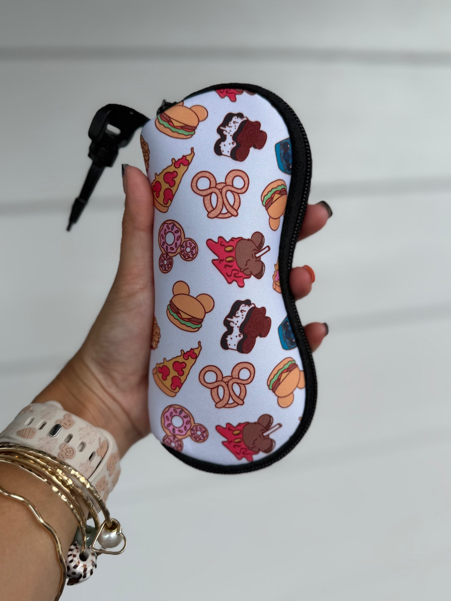 Neoprene Eyeglass Case w/Clip - Snacks
