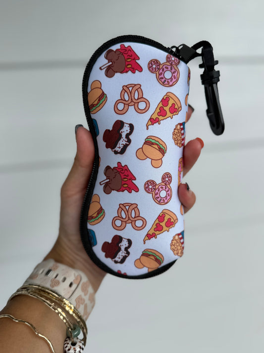 Neoprene Eyeglass Case w/Clip - Snacks