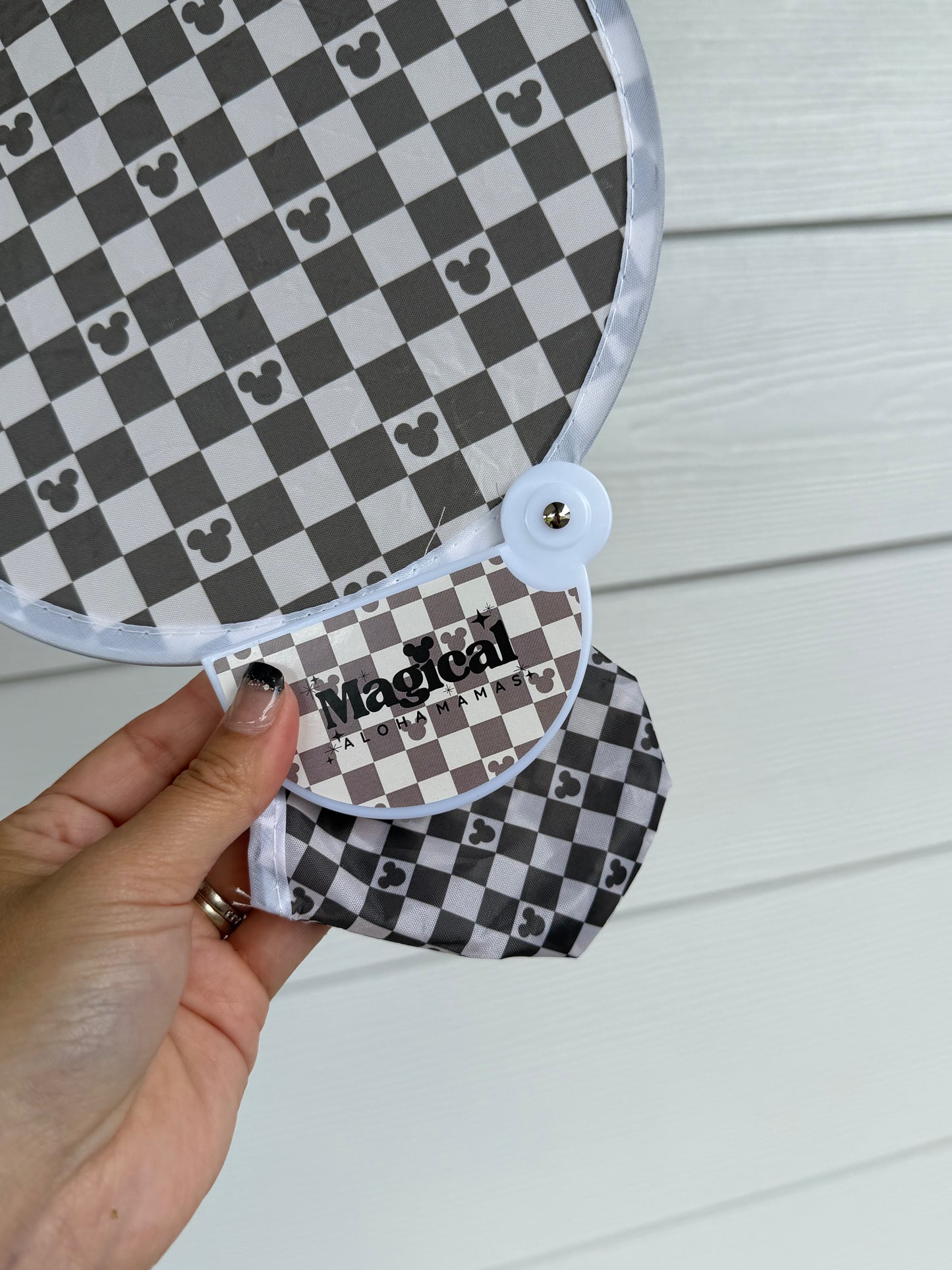 Compact Travel Fans - Black/Tan Mickey