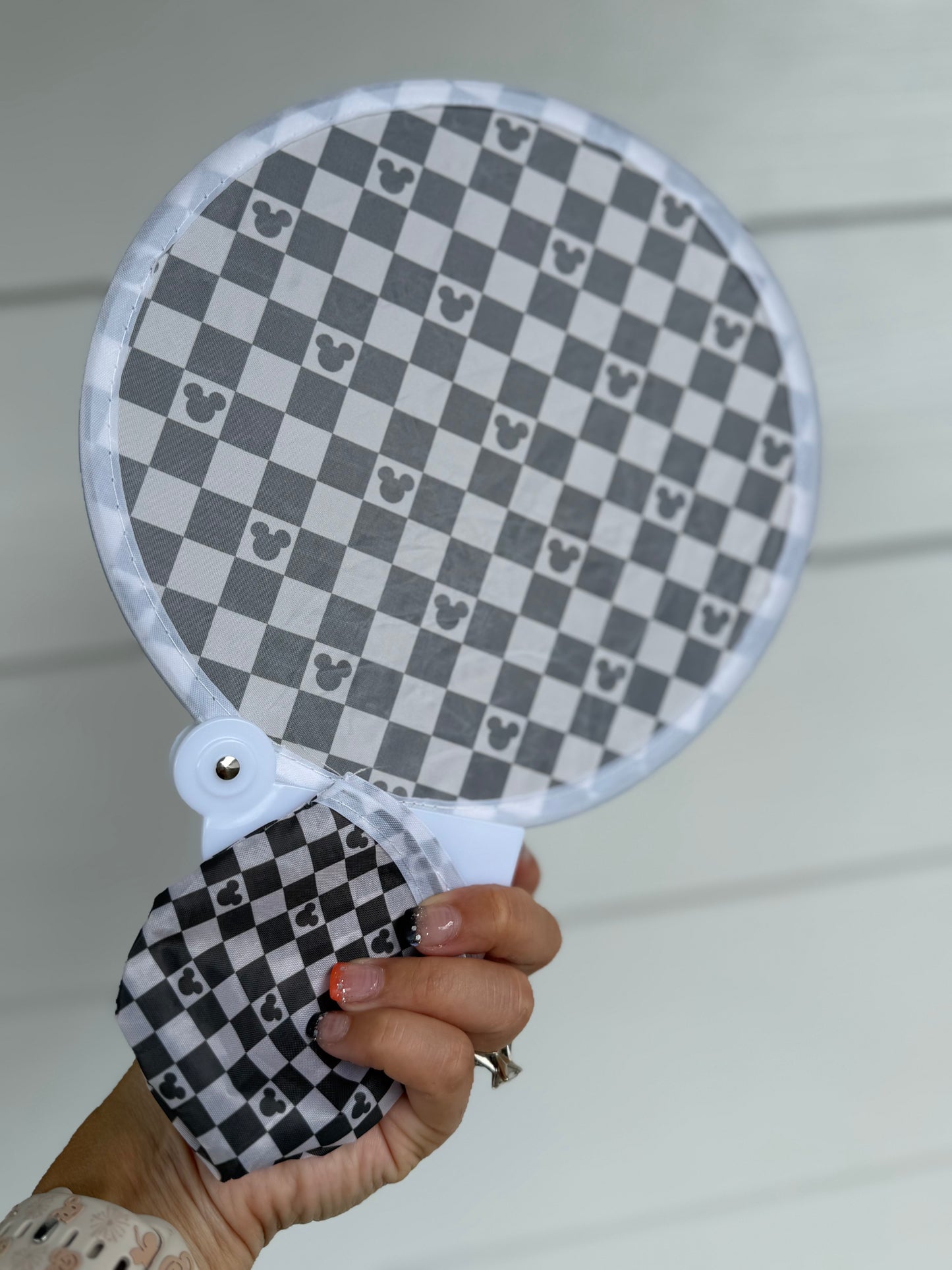 Compact Travel Fans - Black/Tan Mickey