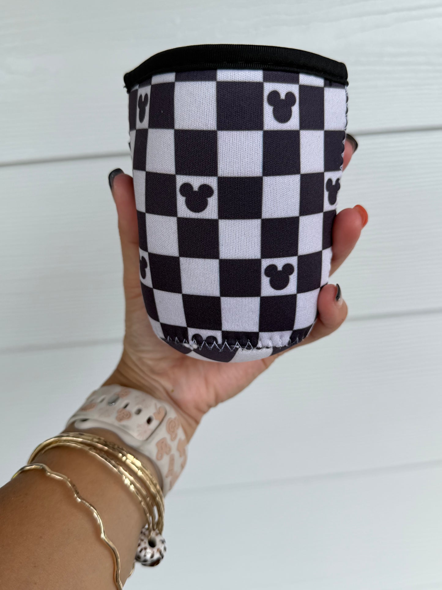 Koozie Sleeve - Black/White Mickey