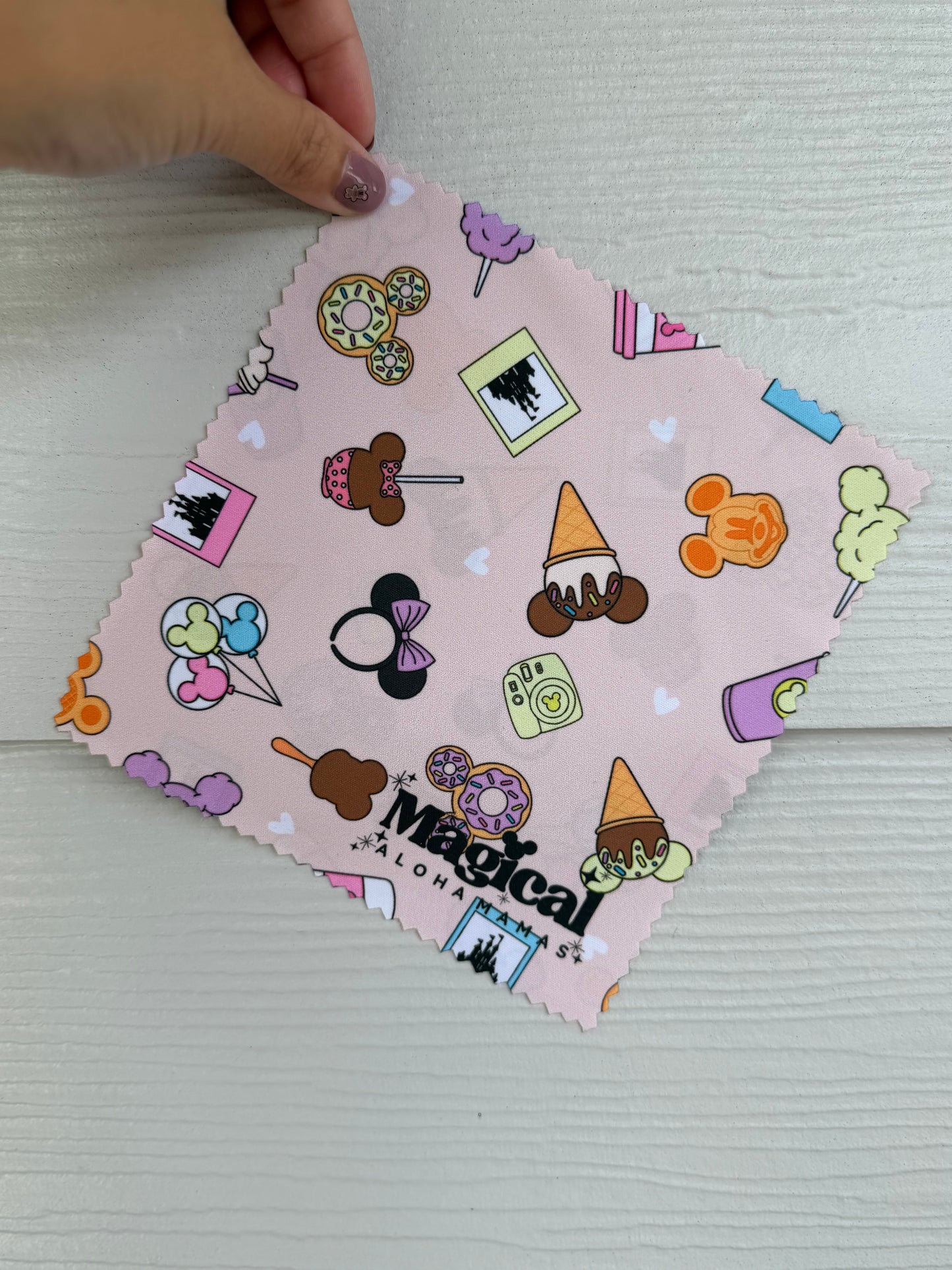 Microfiber Cleaning Cloth - Snacks Pink