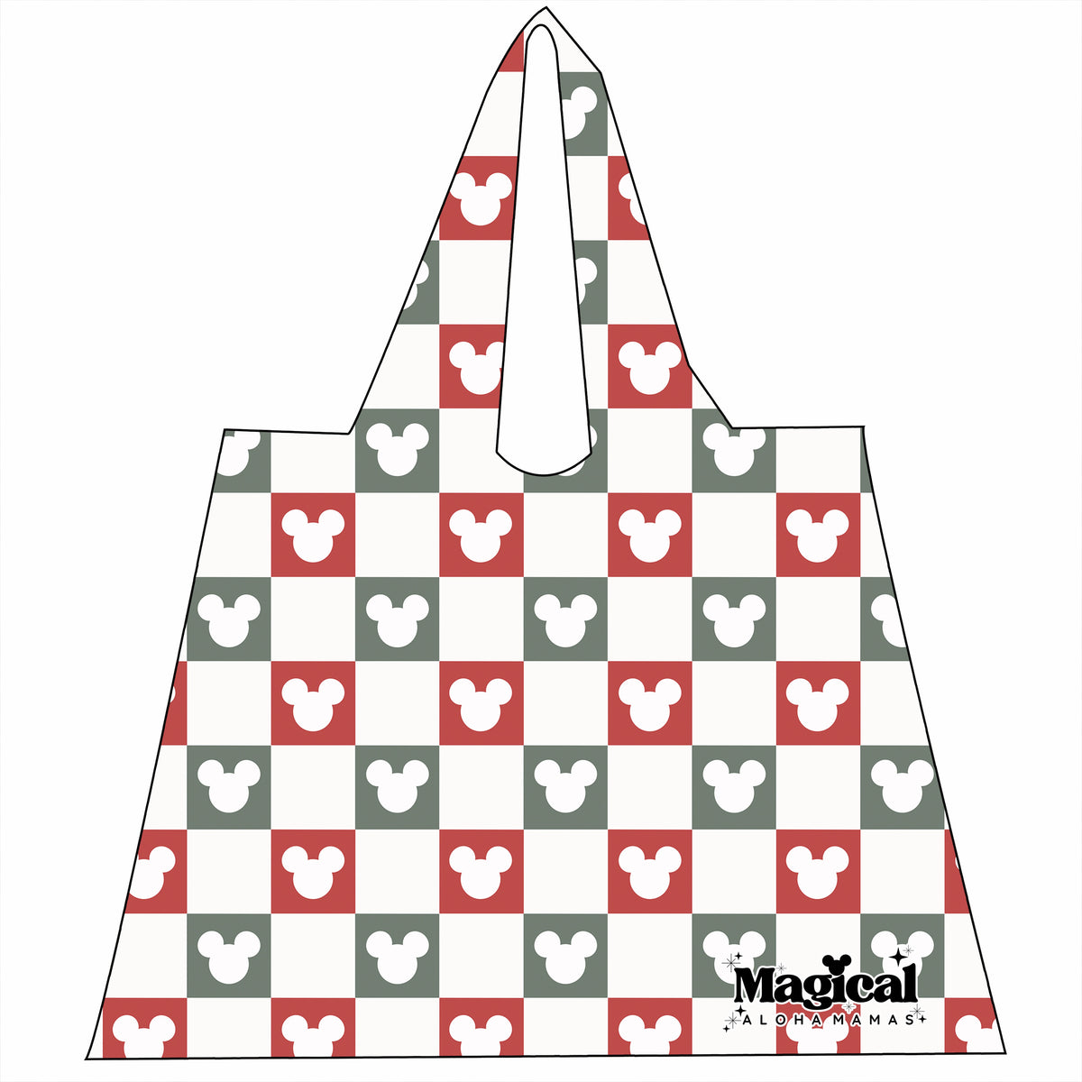 Ripstop Reusable Bag - Mickey Red/Green