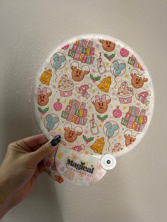 Compact Travel Fans - Christmas Magic
