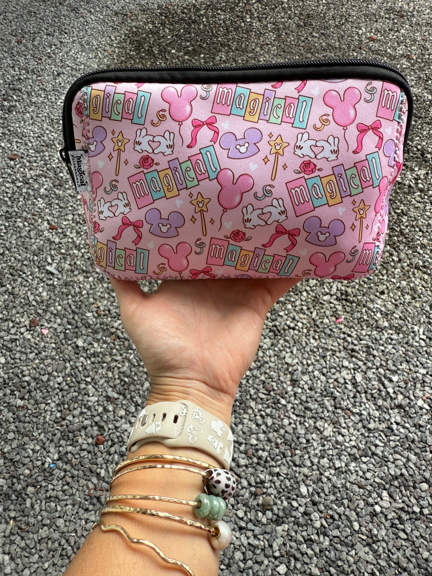 Neoprene Zipper Pouch - Magical PINK