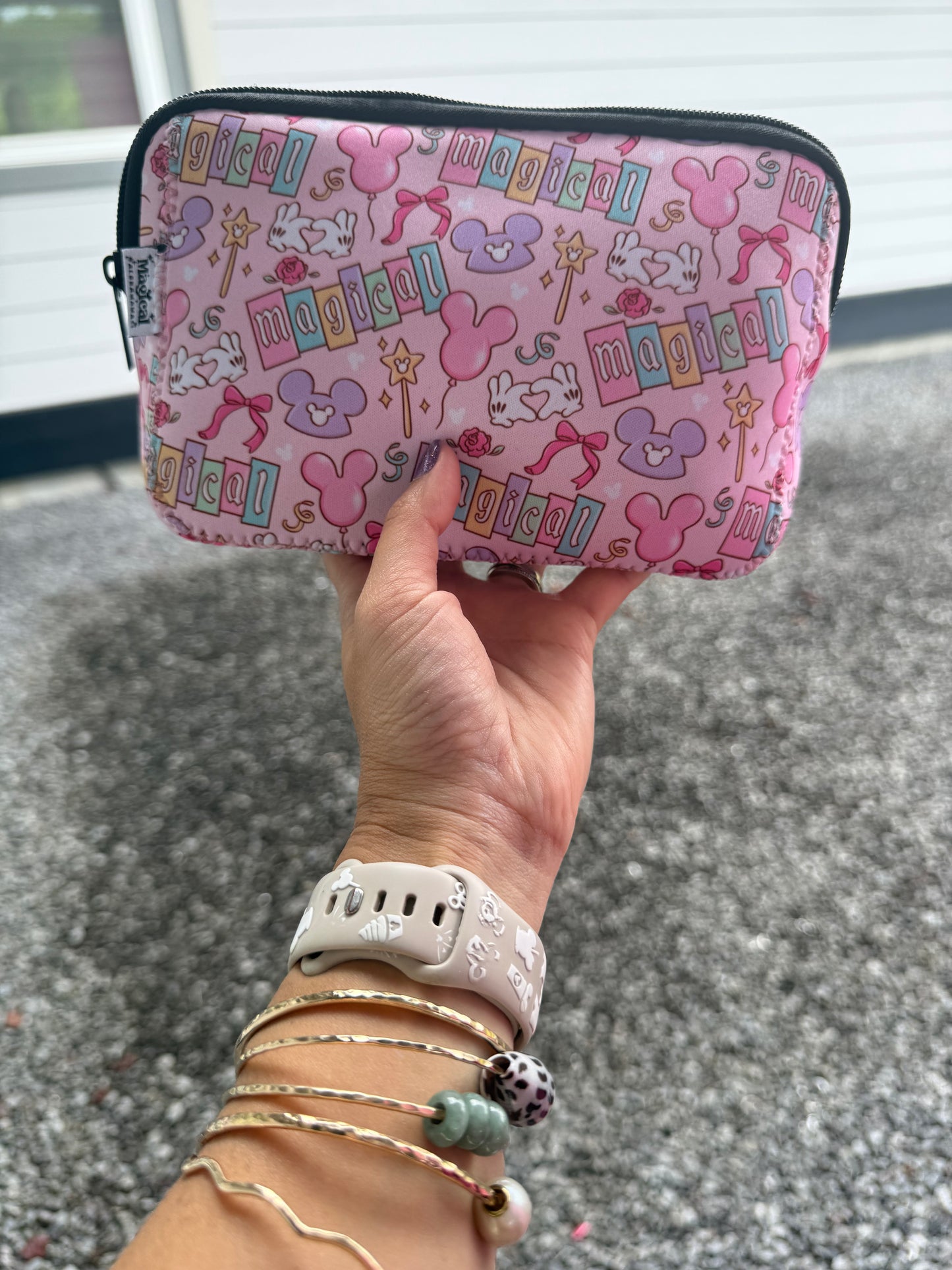 Neoprene Zipper Pouch - Magical PINK