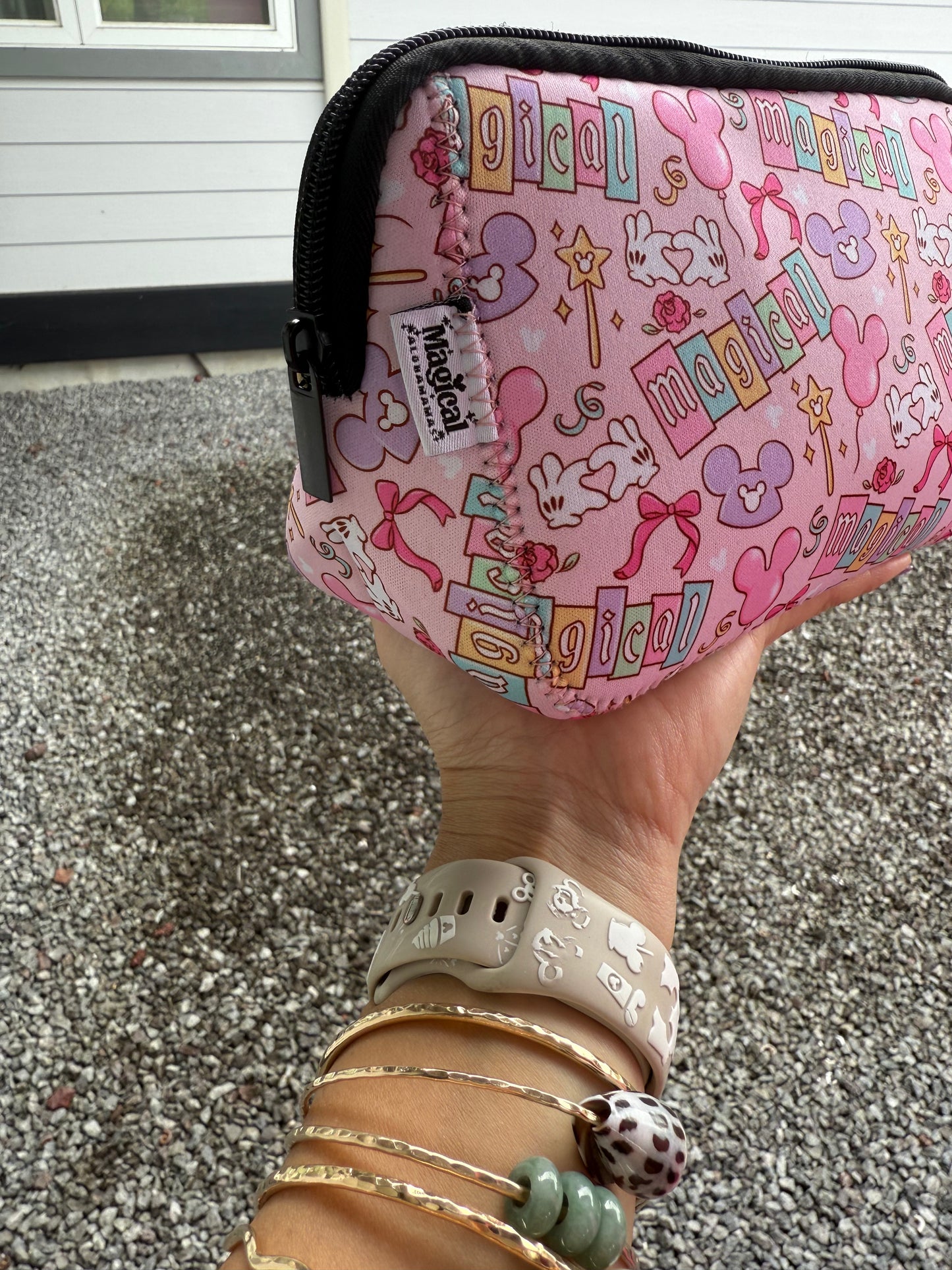 Neoprene Zipper Pouch - Magical PINK