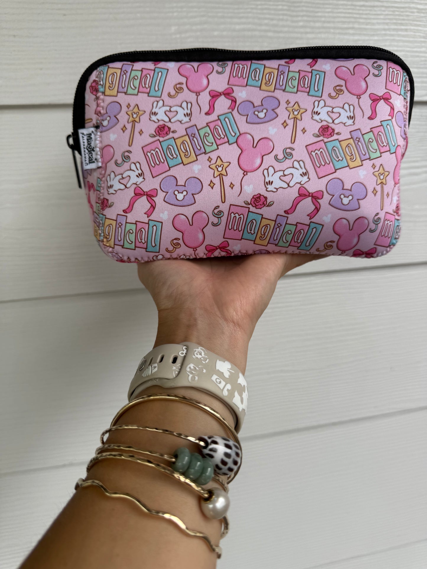 Neoprene Zipper Pouch - Magical PINK