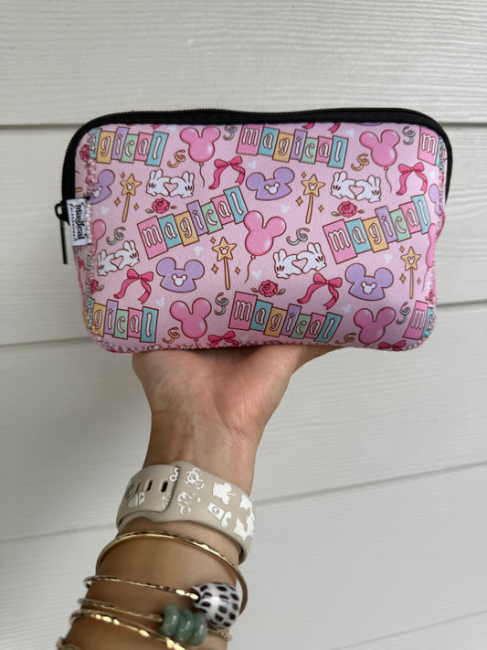 Neoprene Zipper Pouch - Magical PINK