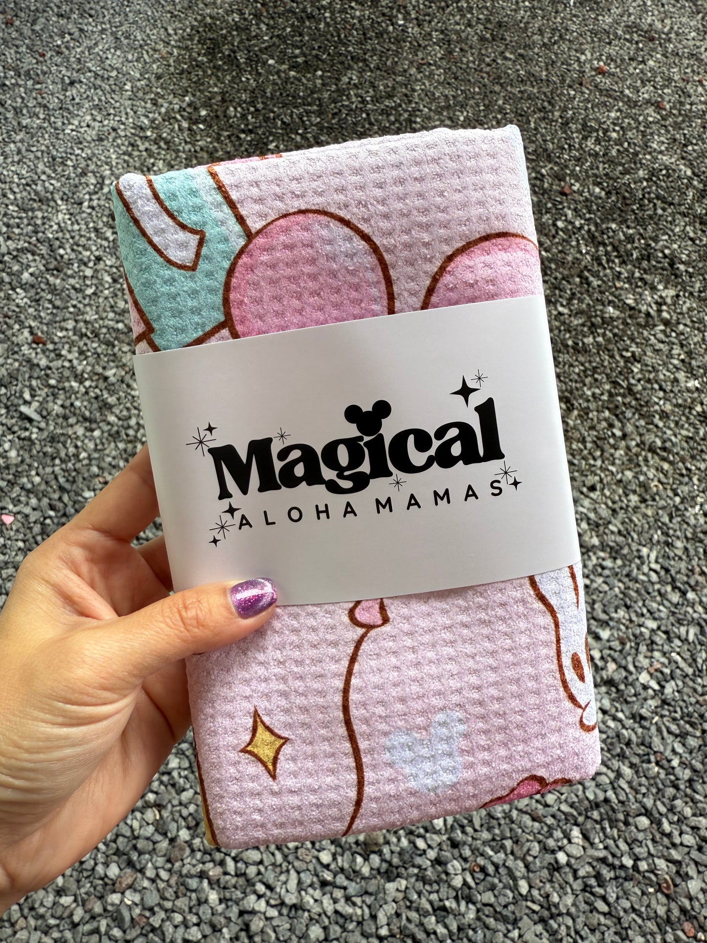 Microfiber Waffle Tea Towel - Magical PINK