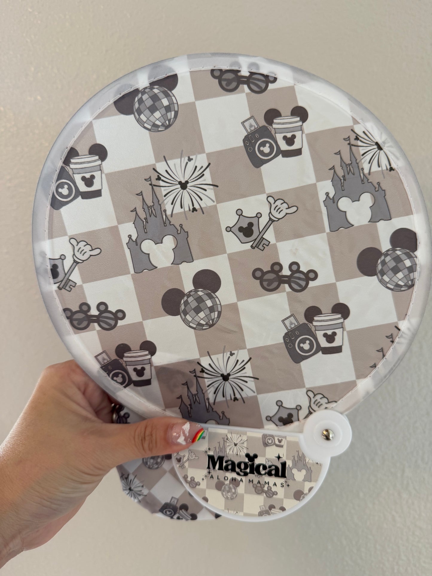 Compact Travel Fans - Main Street Magic Beige