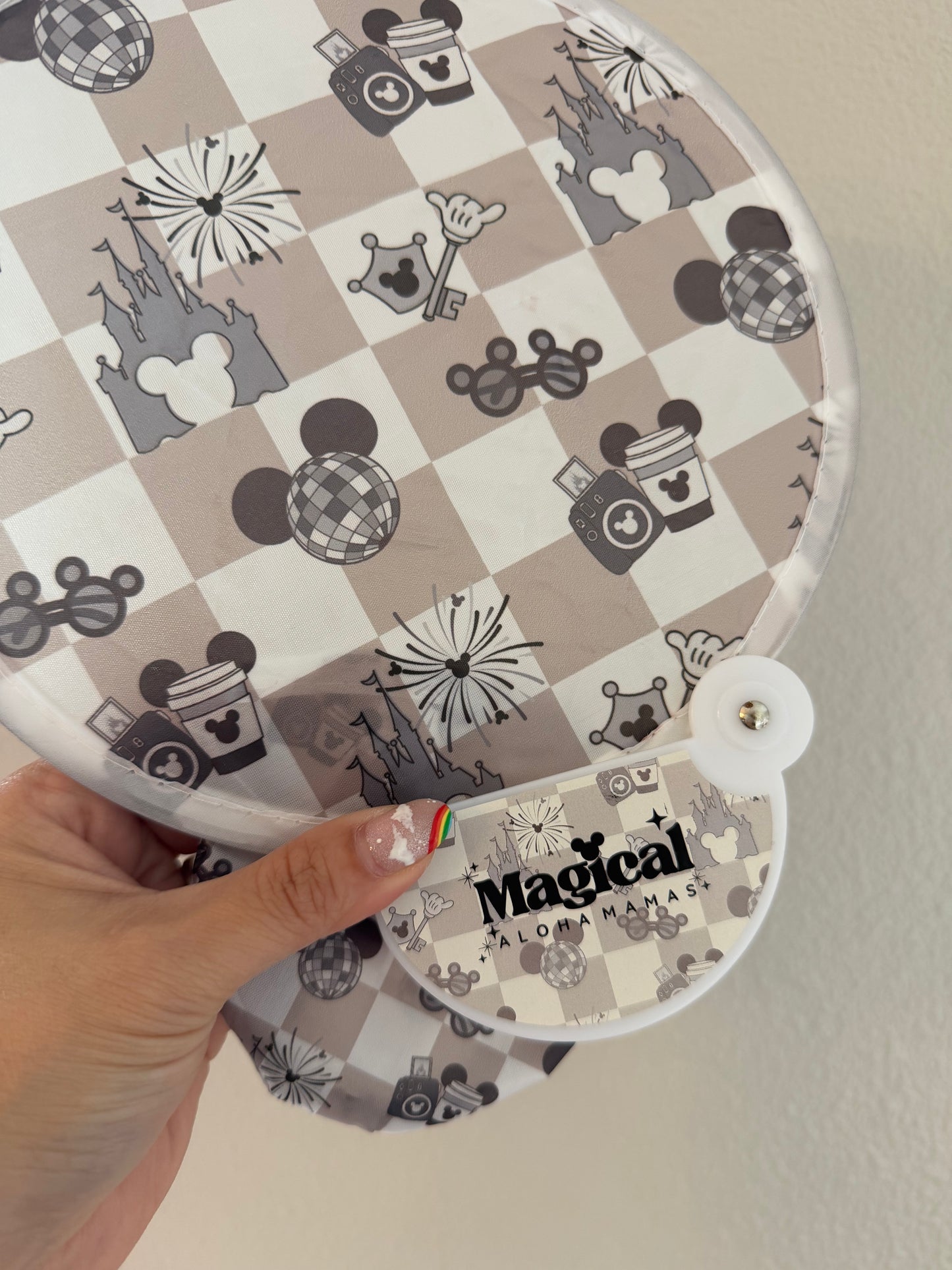 Compact Travel Fans - Main Street Magic Beige