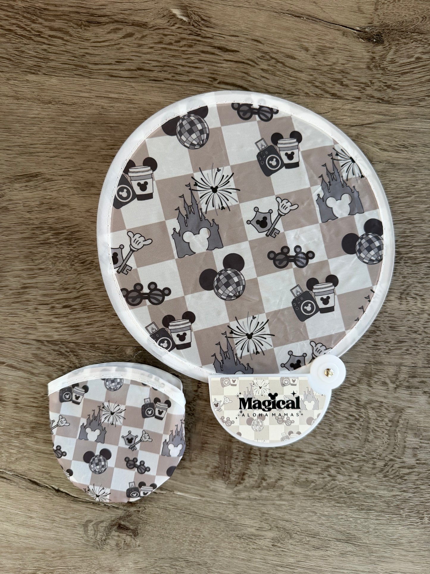 Compact Travel Fans - Main Street Magic Beige