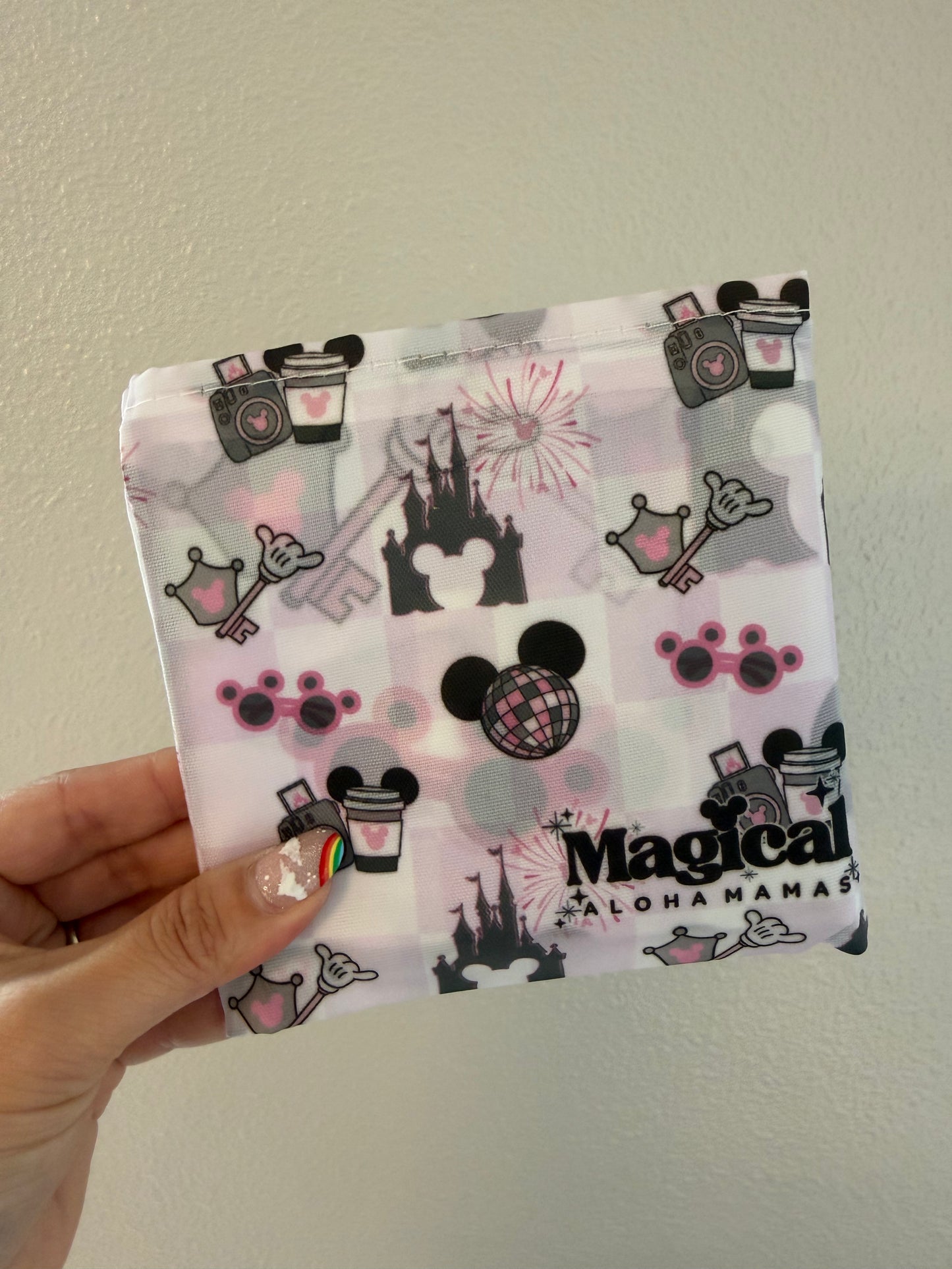 Ripstop Reusable Bag - Main Street Magic Lavender/Pink