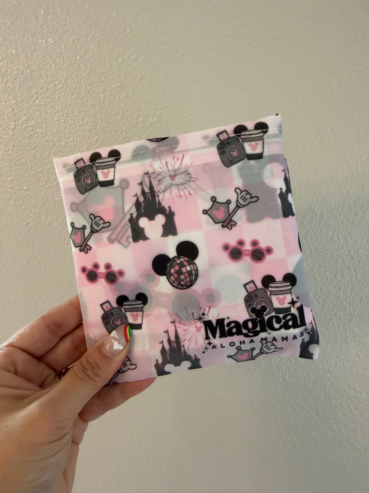 Ripstop Reusable Bag - Main Street Magic Pink