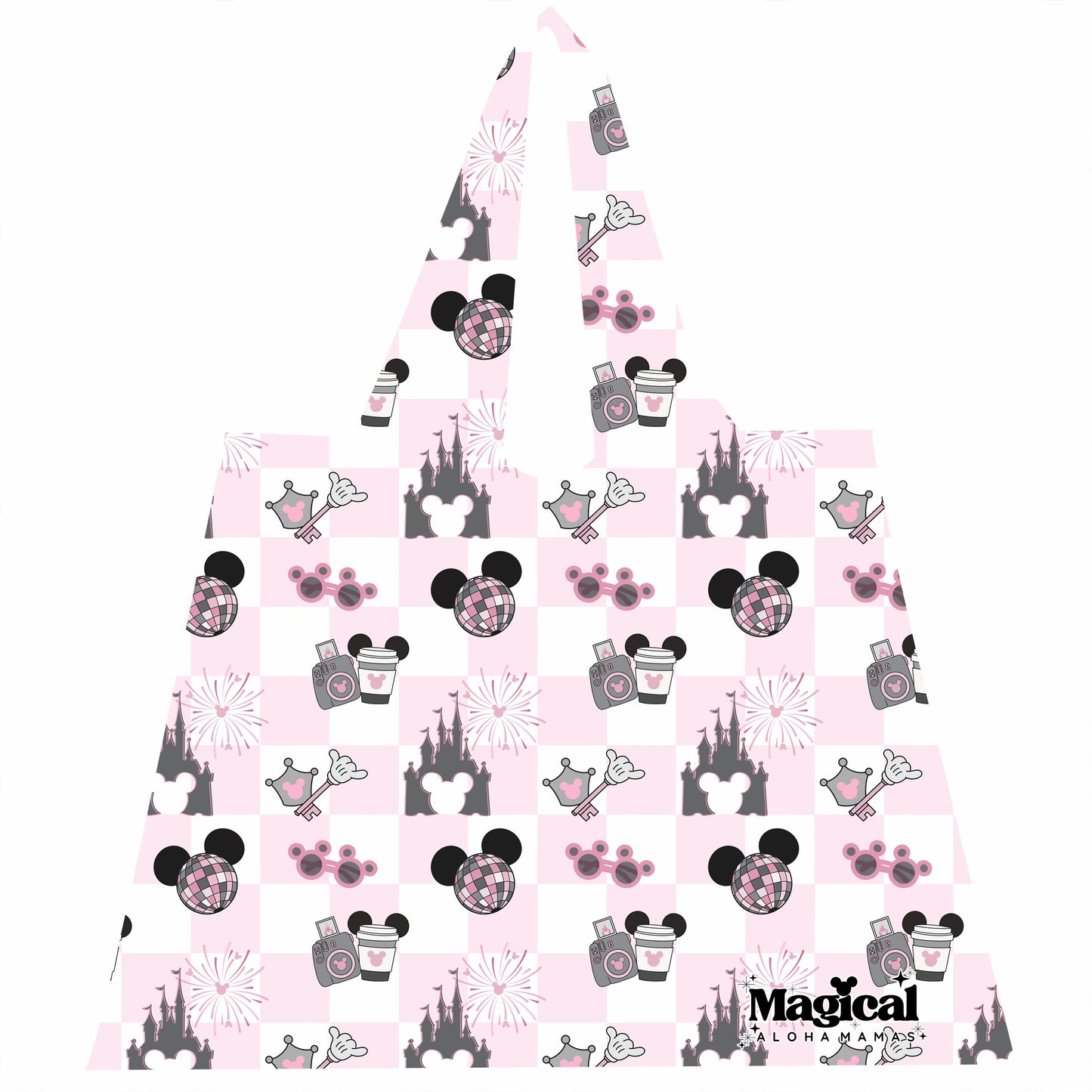 Ripstop Reusable Bag - Main Street Magic Pink