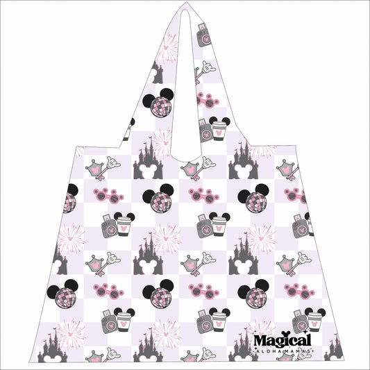 Ripstop Reusable Bag - Main Street Magic Lavender/Pink