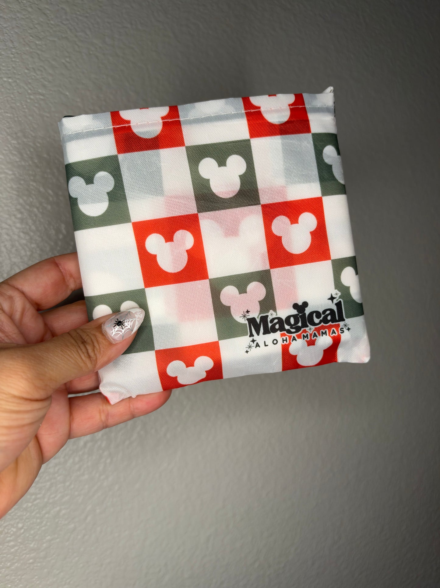Ripstop Reusable Bag - Mickey Red/Green