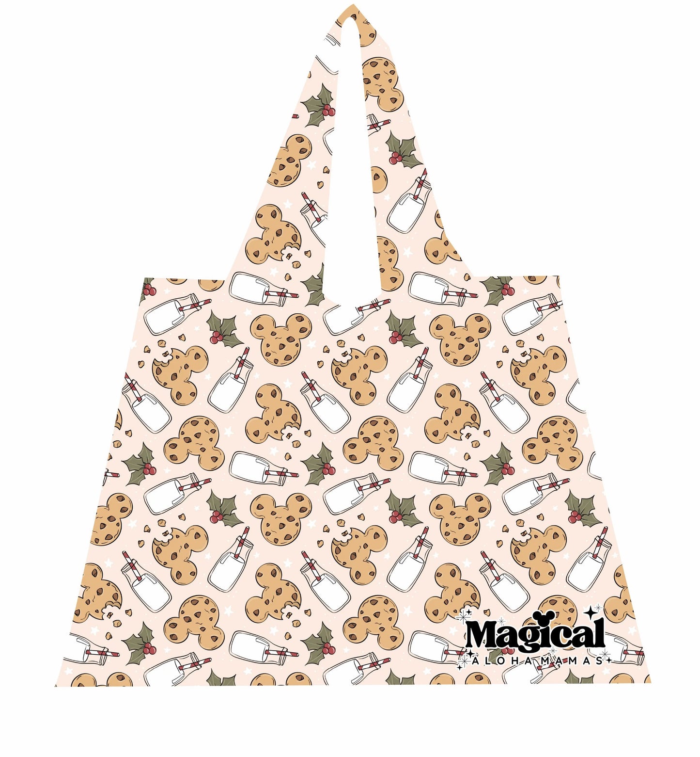 Ripstop Nylon Foldable Reusable Bag - Holiday Magic