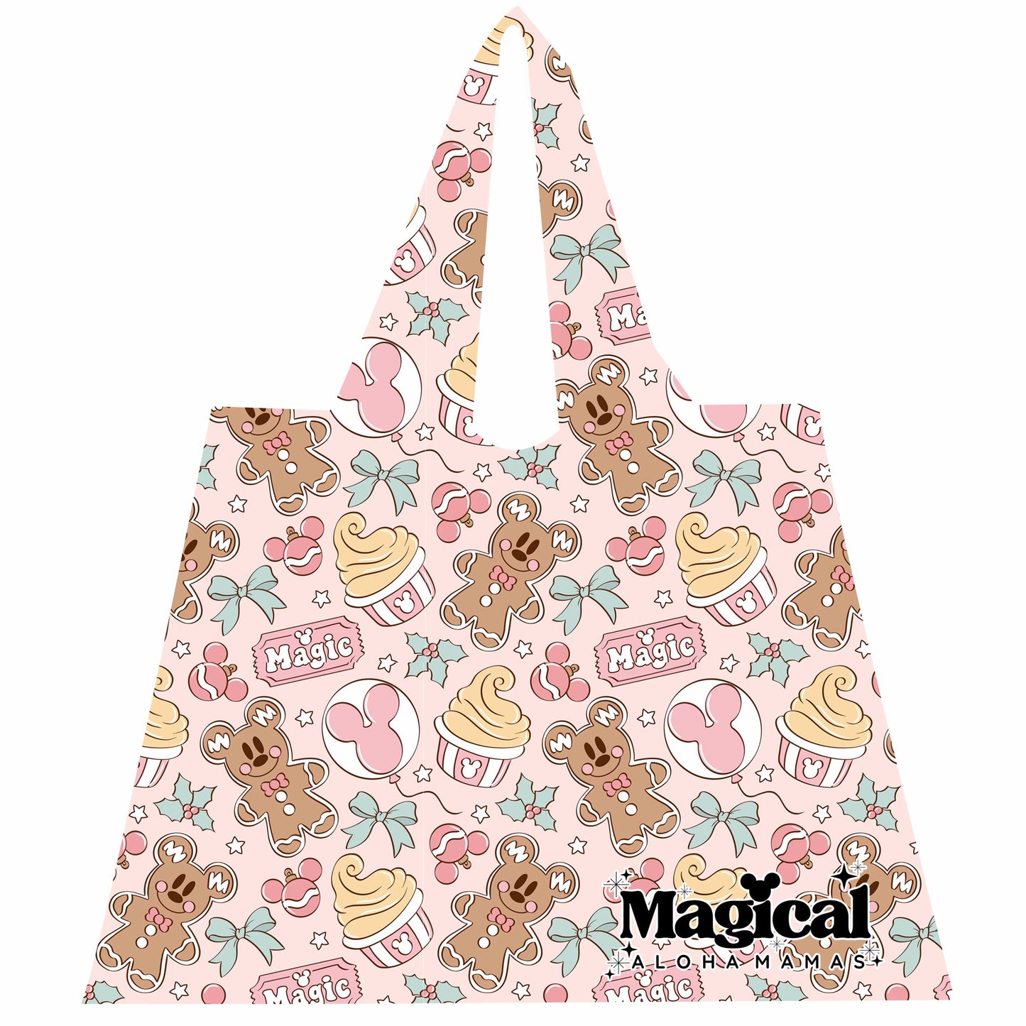 Ripstop Nylon Foldable Reusable Bag - Gingy Pink