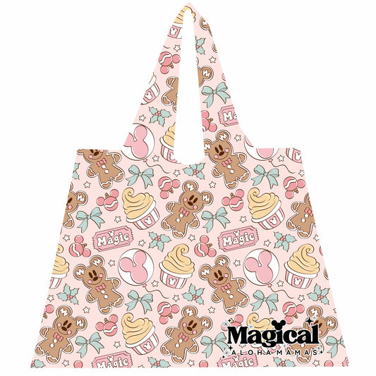 Ripstop Nylon Foldable Reusable Bag - Gingy Pink