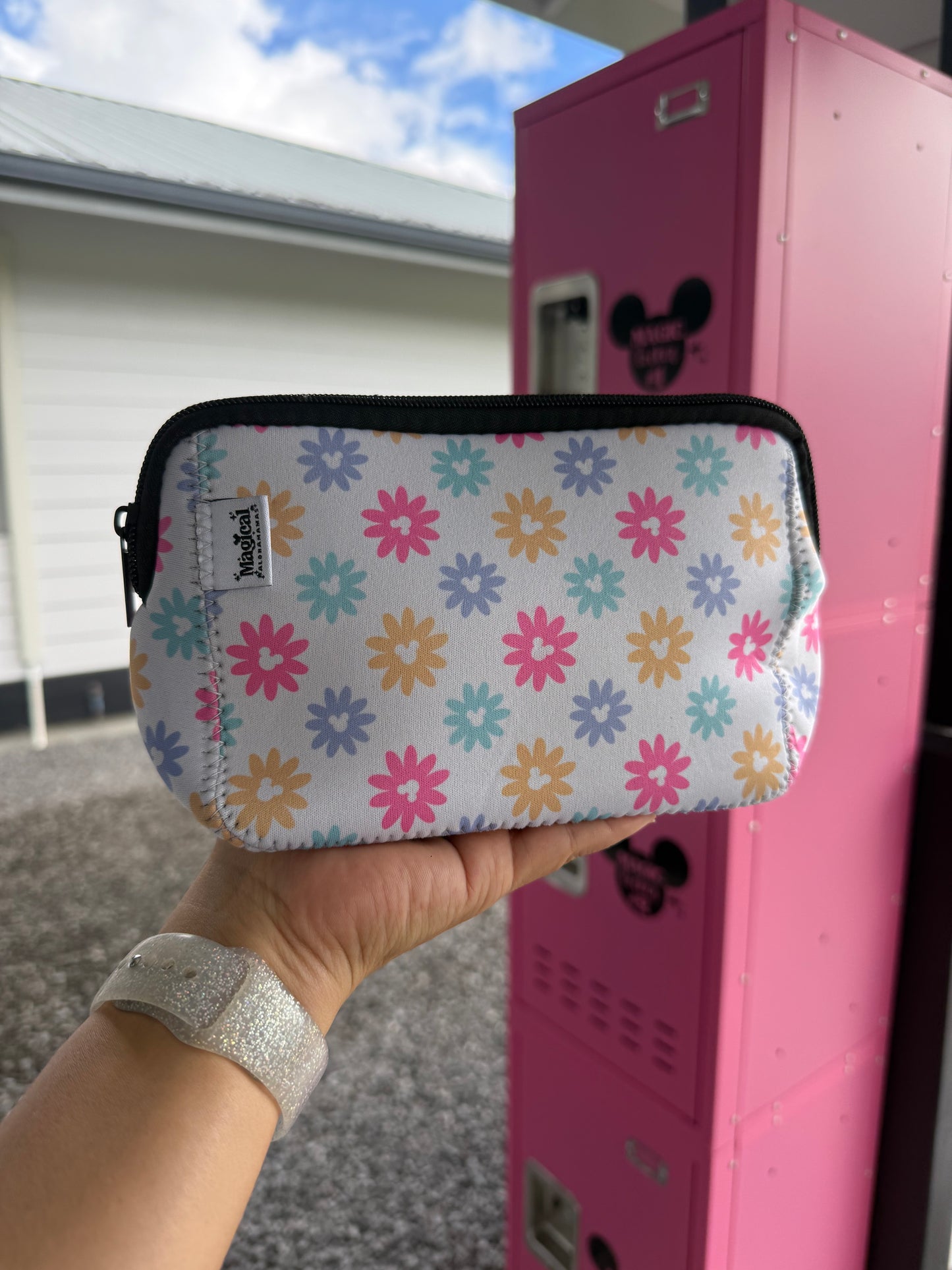 Neoprene Zipper Pouch - Pastels Mickey