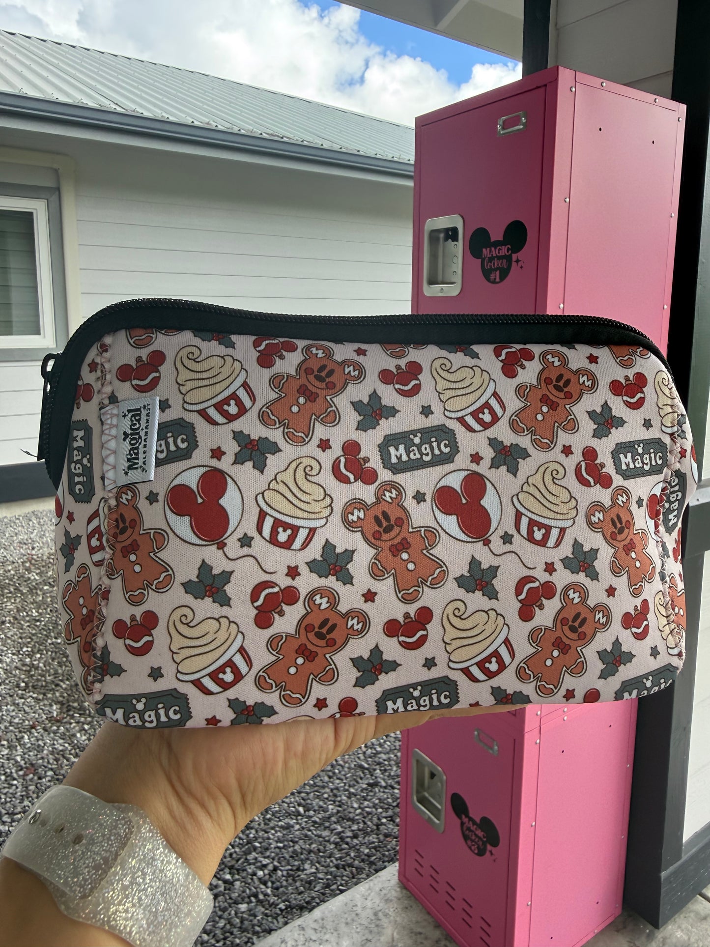 Neoprene Zipper Pouch - Gingy Red