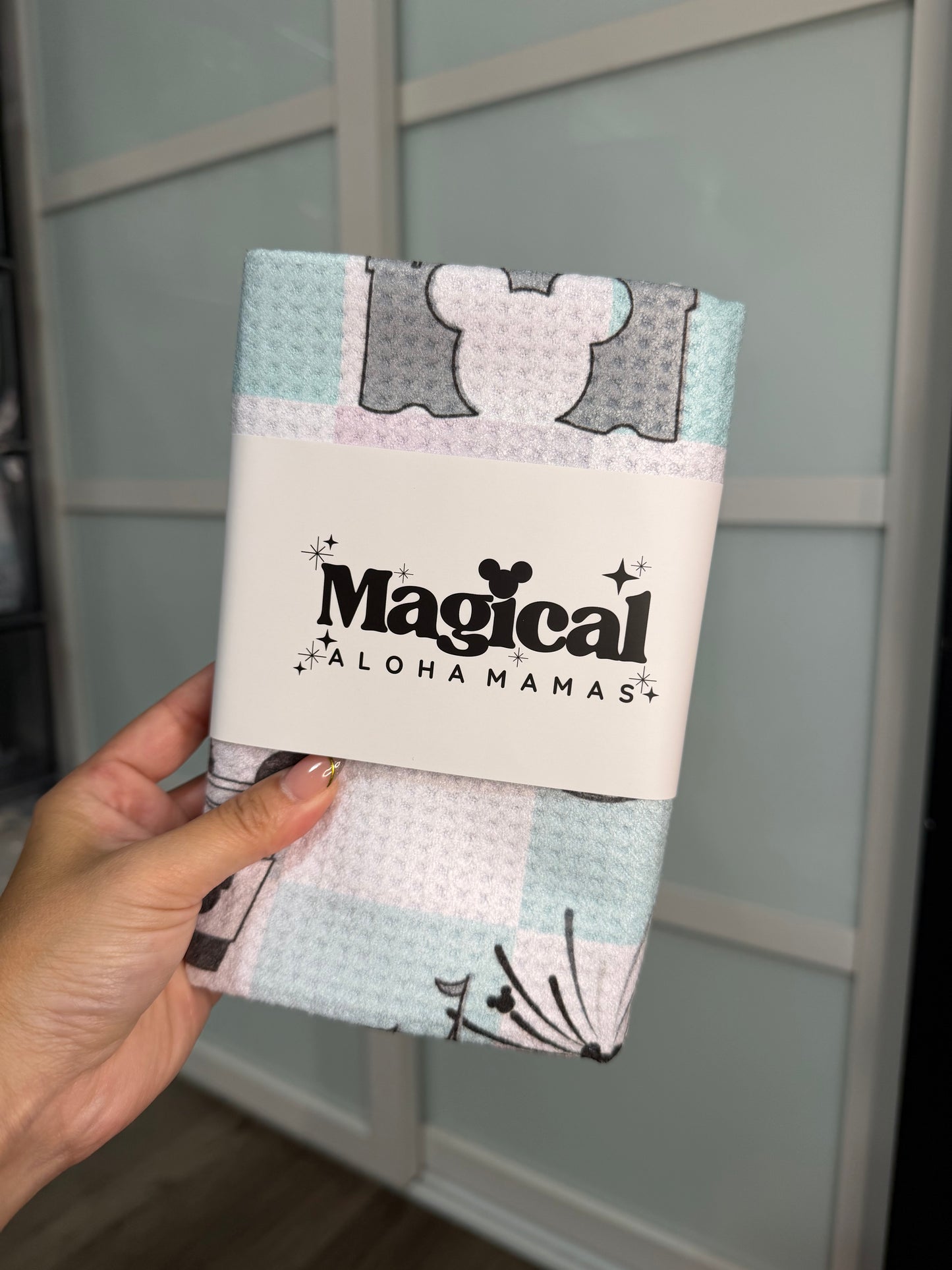 Microfiber Waffle Tea Towel - Main Street Magic Rainbow
