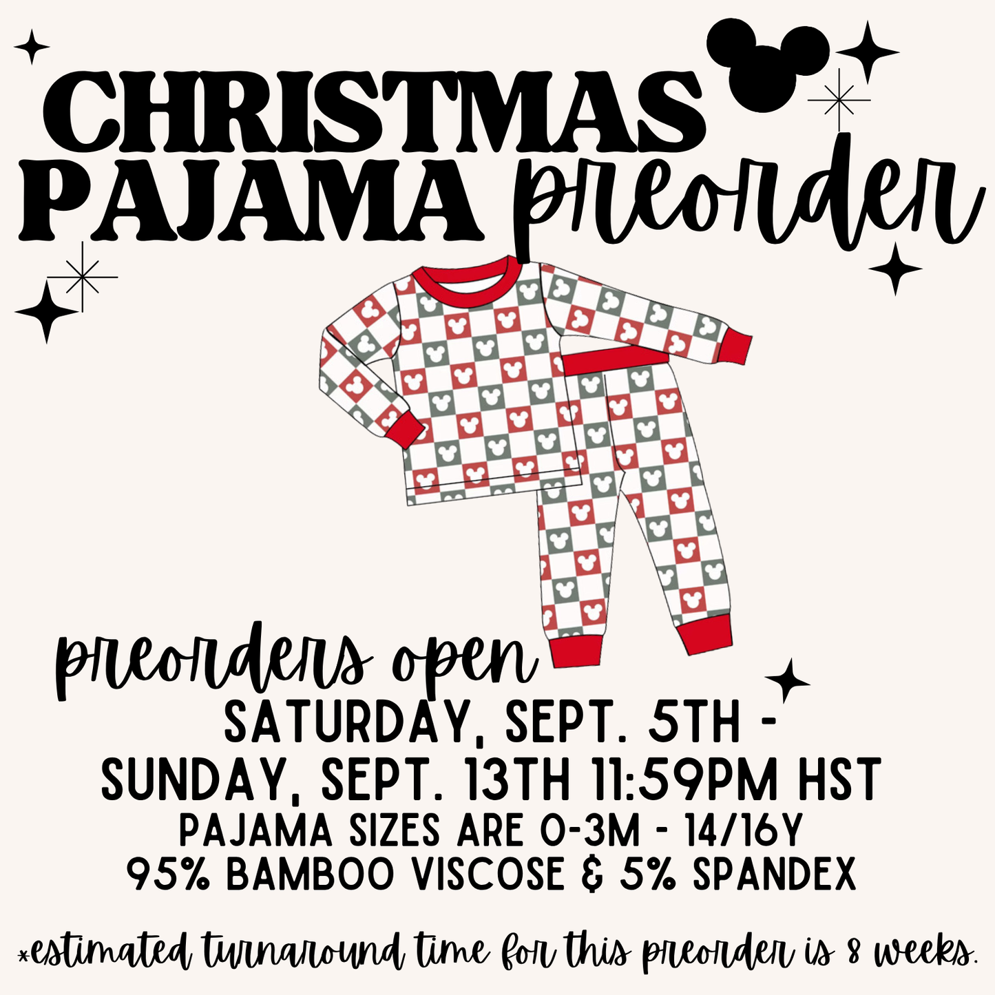 *PREORDER* Bamboo Christmas Pajamas - 2 Piece Set
