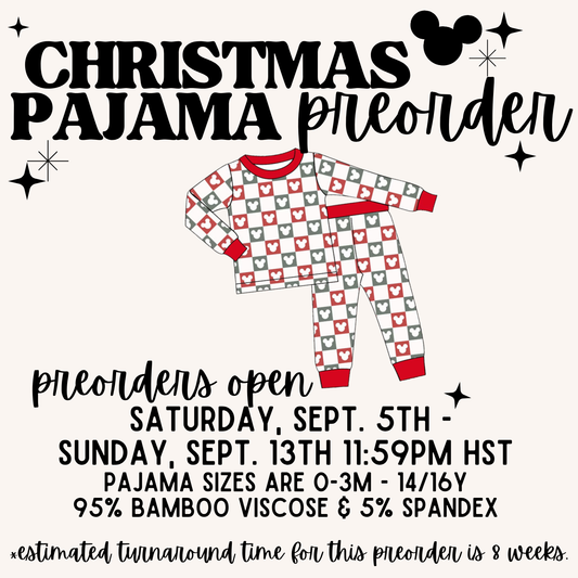 *PREORDER* Bamboo Christmas Pajamas - 2 Piece Set